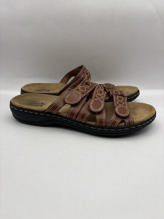 Clarks Shoes - Clarks Leisa Cacti Q Brown Slide Sandals Women Size 7.5